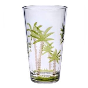 New, Set of 6 Leading Ware Tall Palm Tree Design Acrylic Tumblers